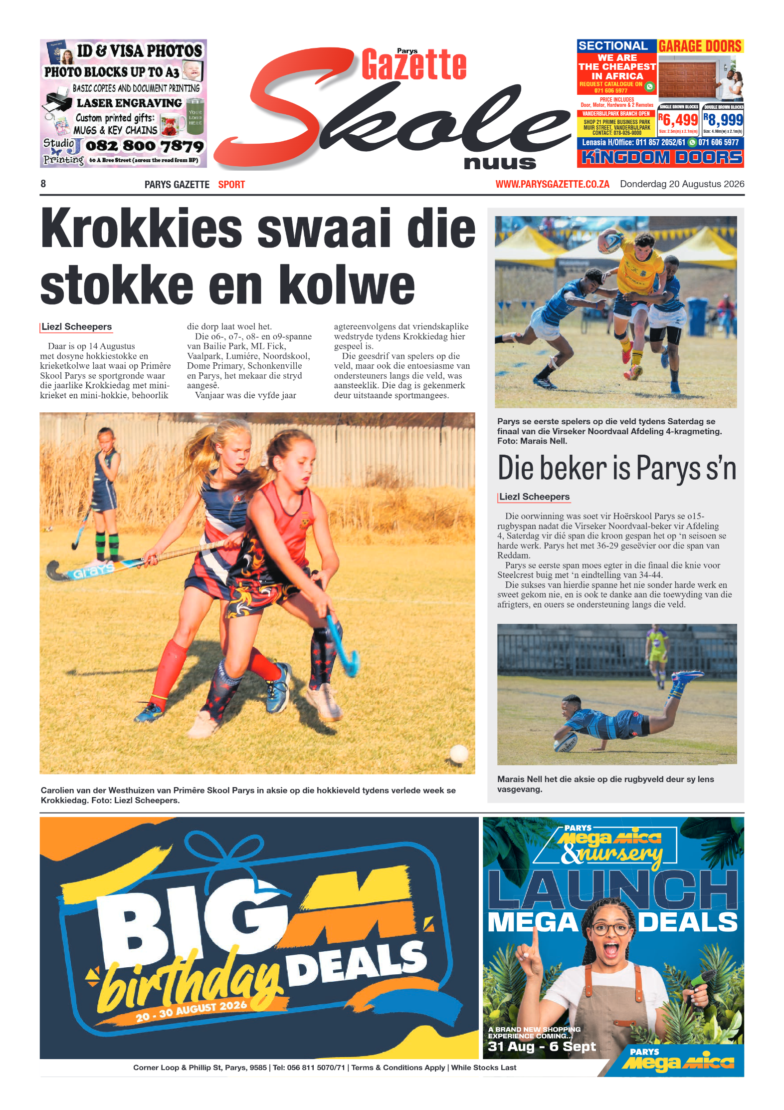Parys Gazette – 23 Augustus 2026 page 8