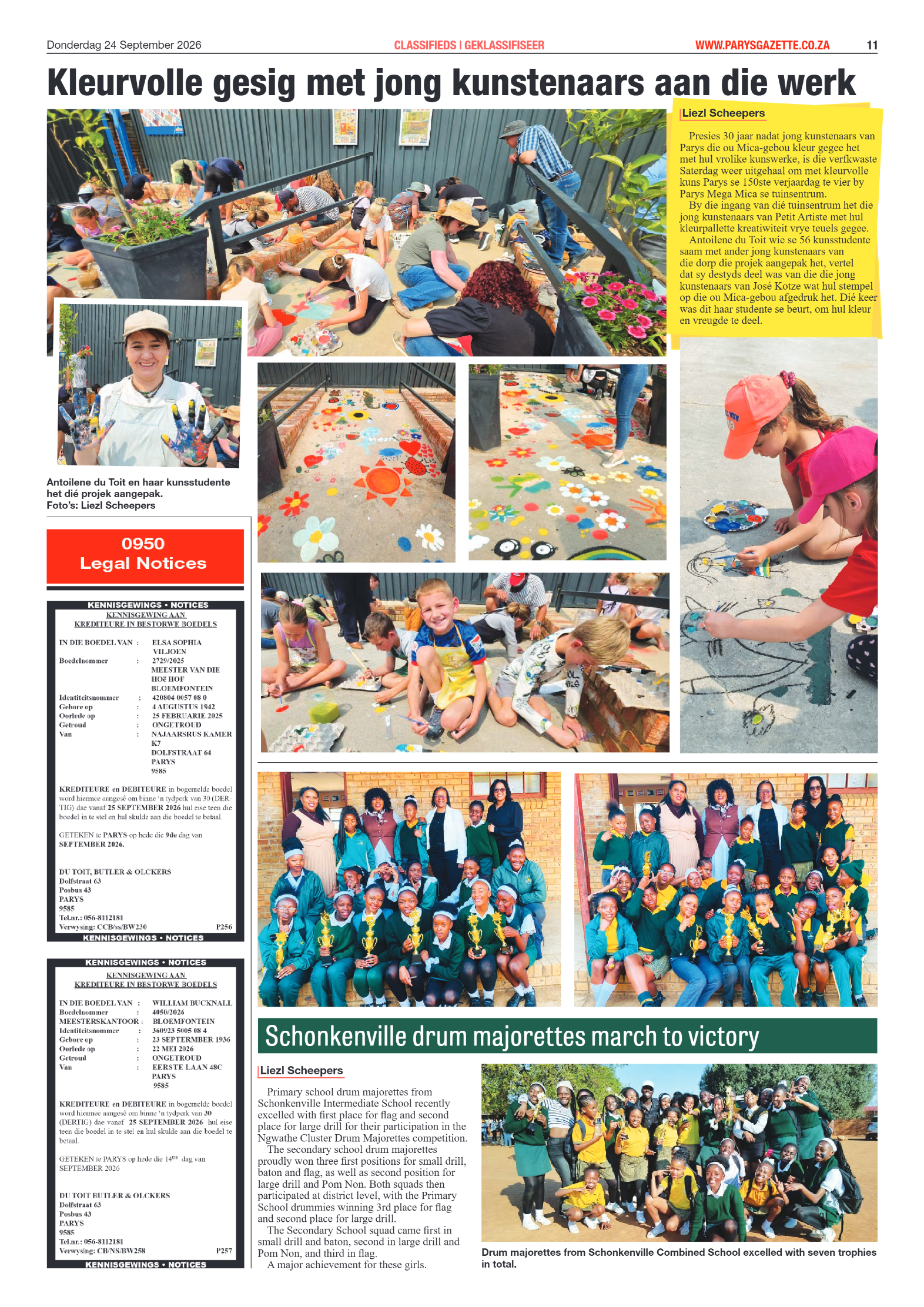 Parys Gazette – 24 September 2026 page 11