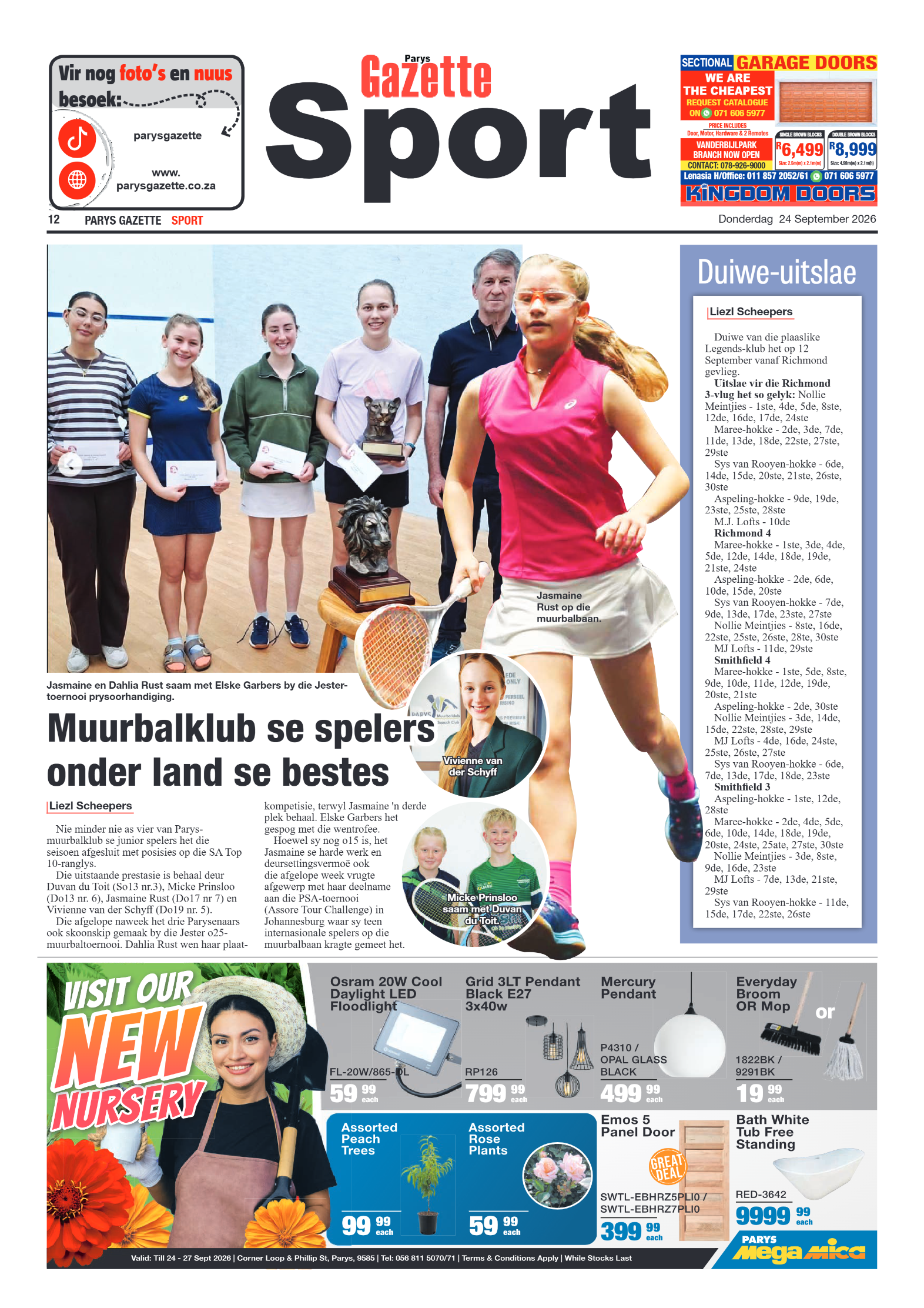 Parys Gazette – 24 September 2026 page 12