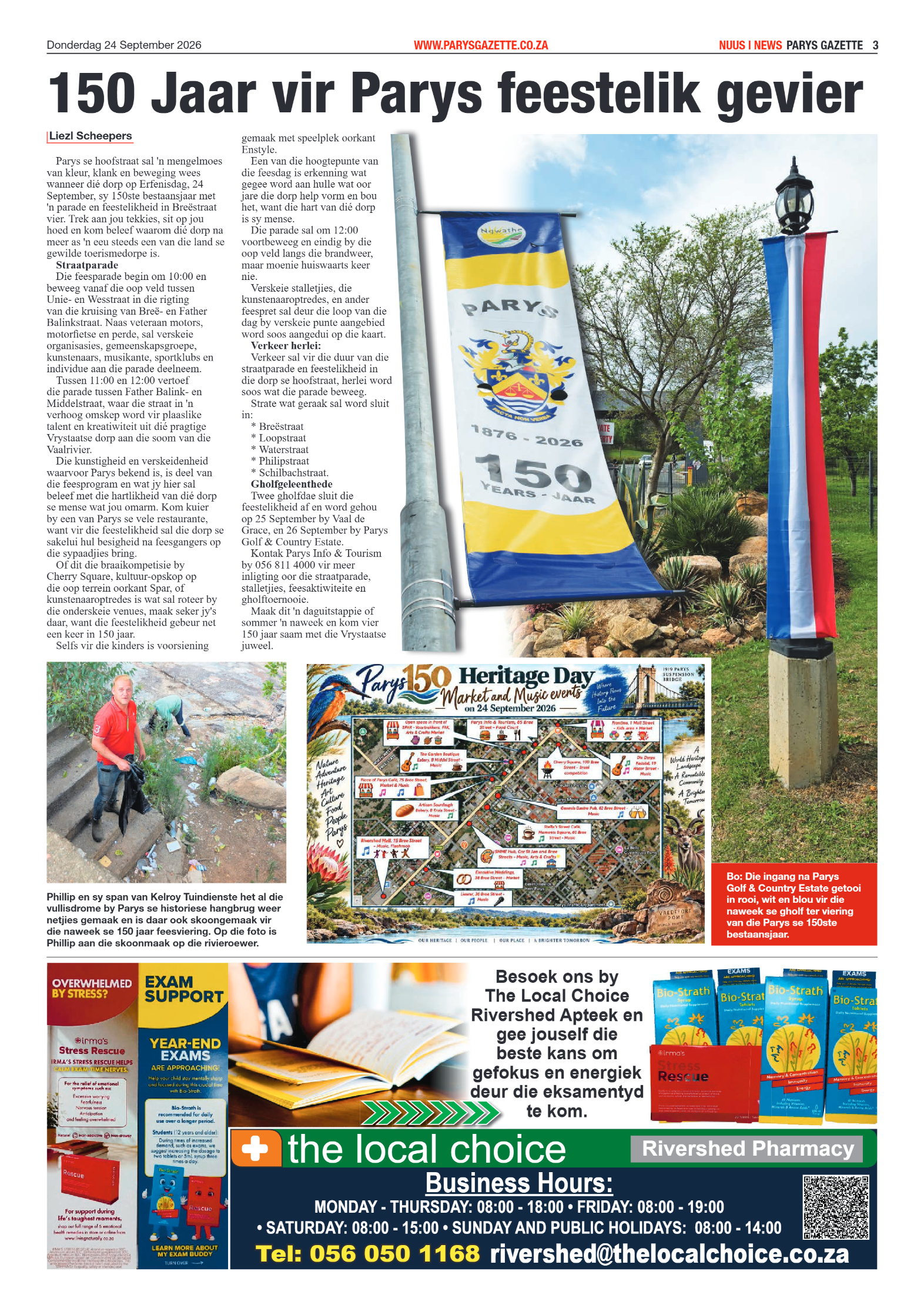 Parys Gazette – 24 September 2026 page 3