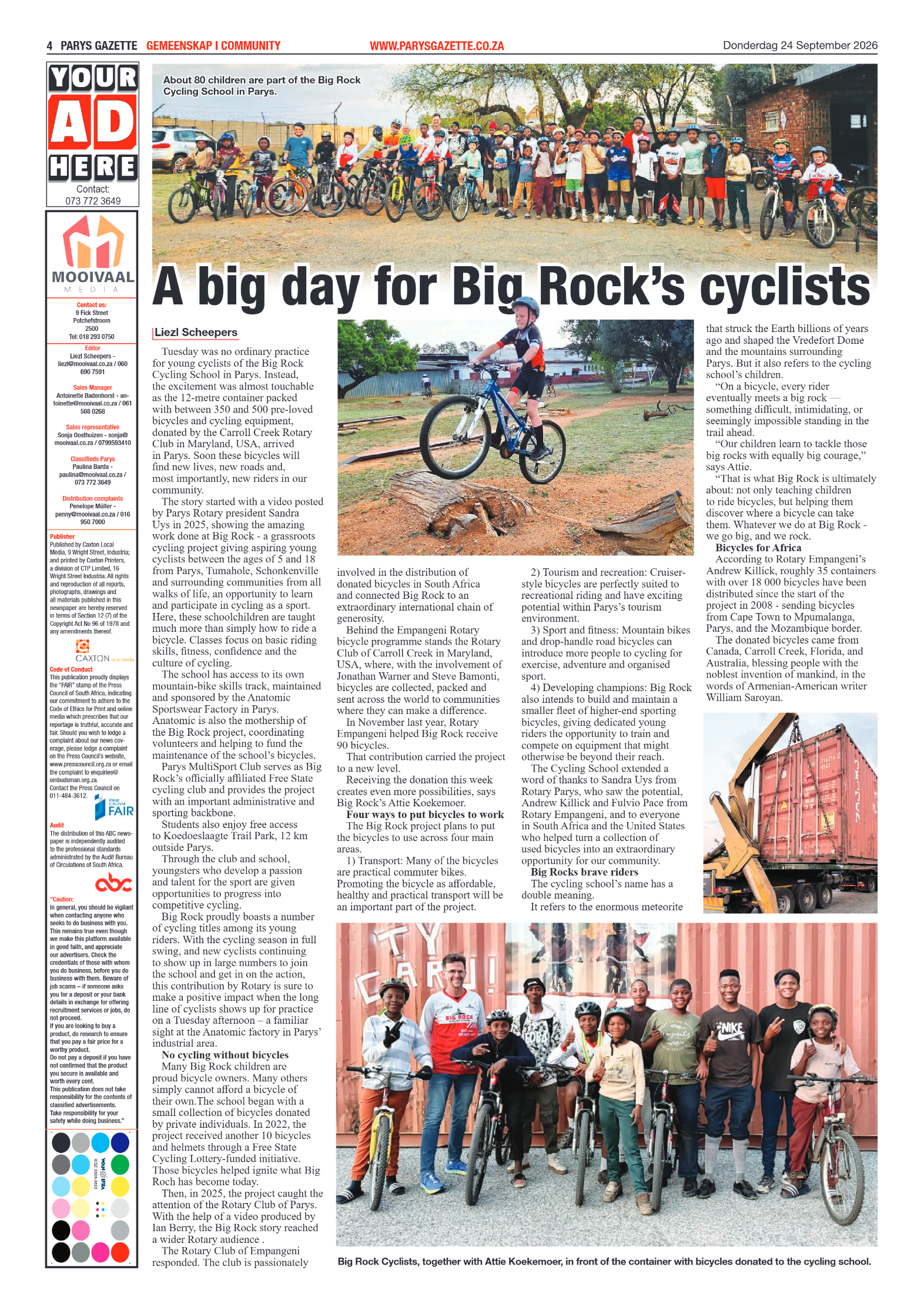Parys Gazette – 24 September 2026 page 4