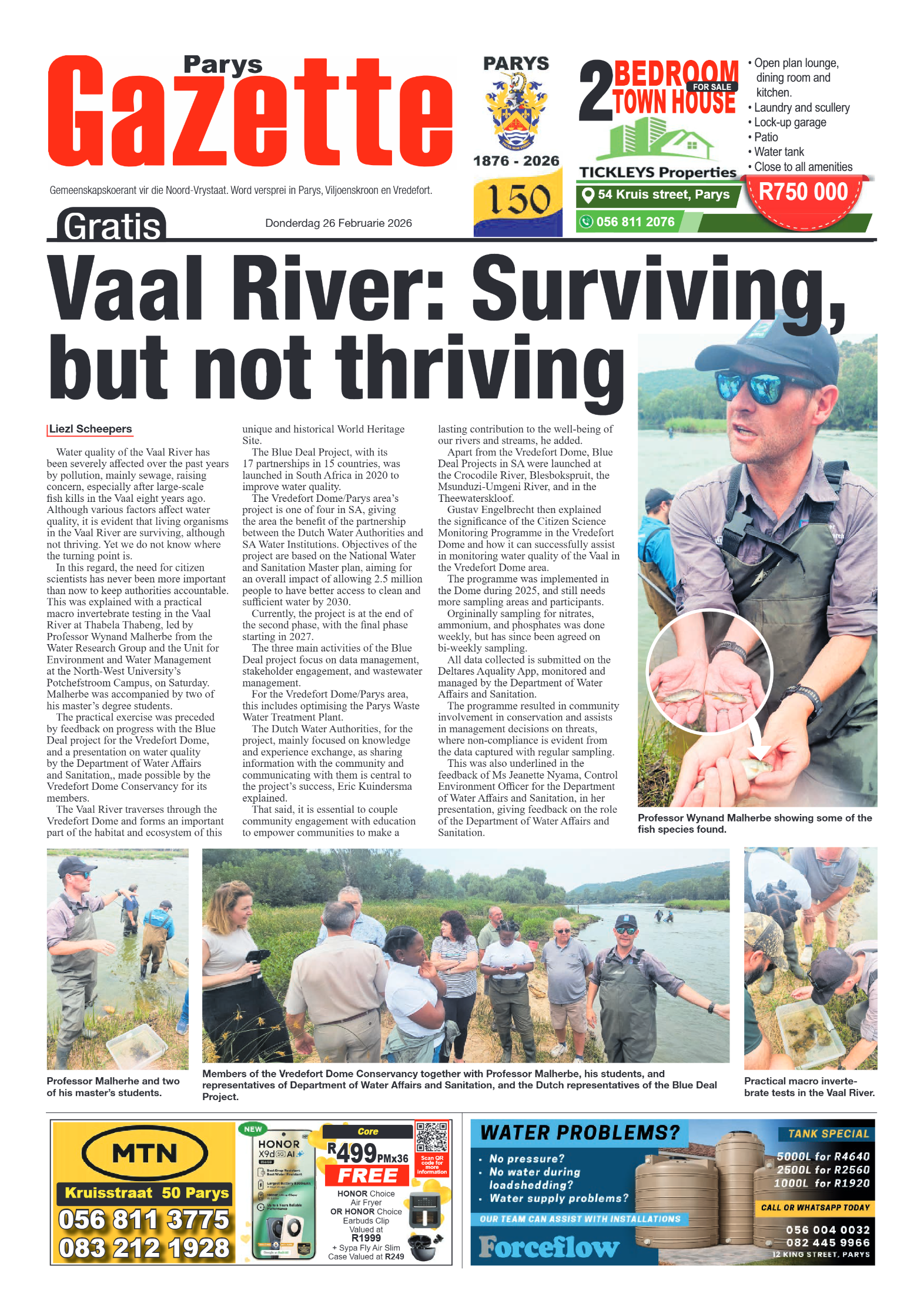 Parys Gazette – 26 Februarie 2026 page 1