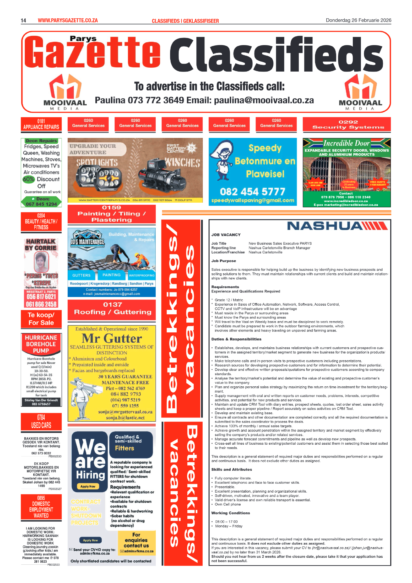 Parys Gazette – 26 Februarie 2026 page 14