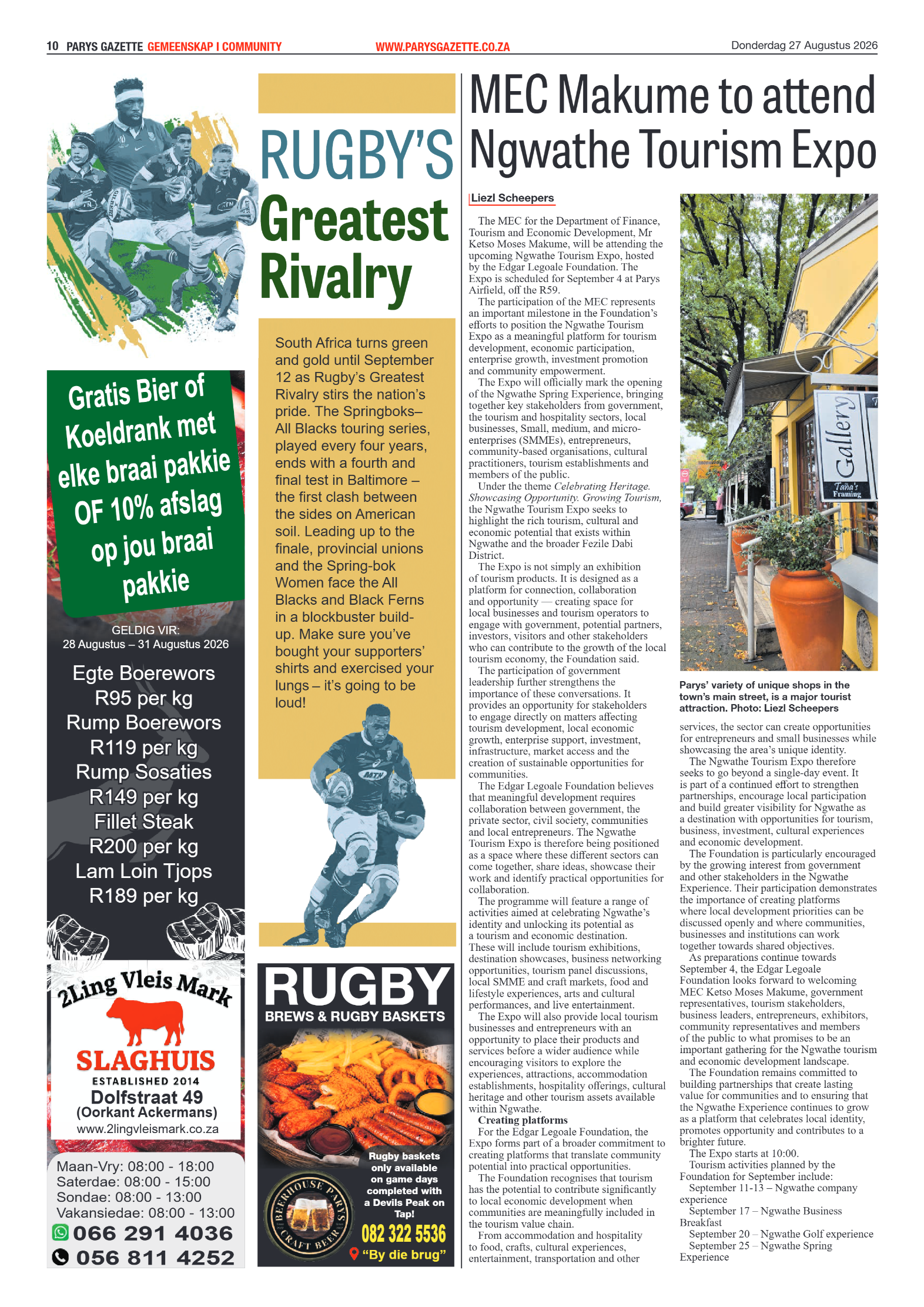 Parys Gazette – 27 Augustus 2026 page 10