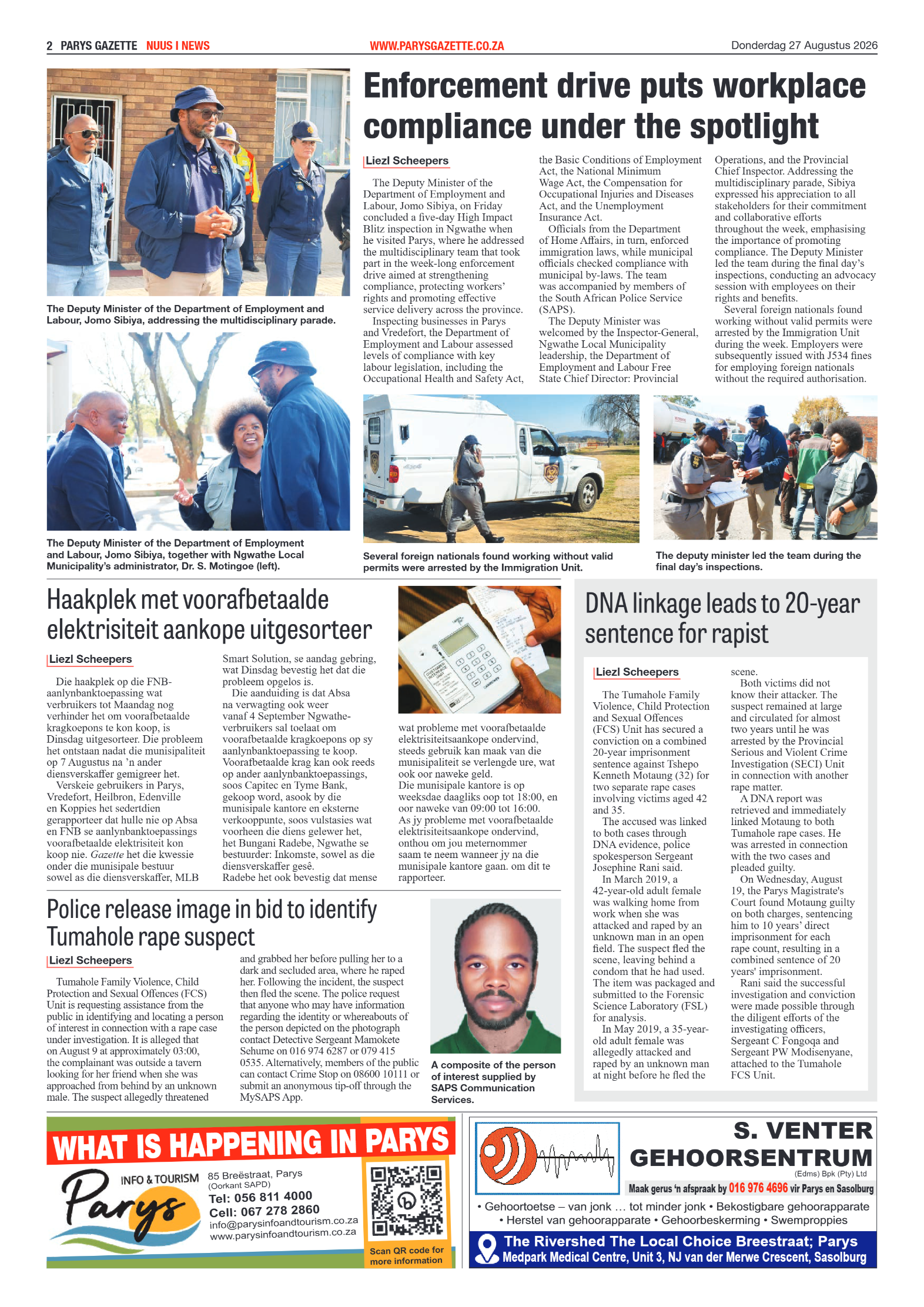 Parys Gazette – 27 Augustus 2026 page 2