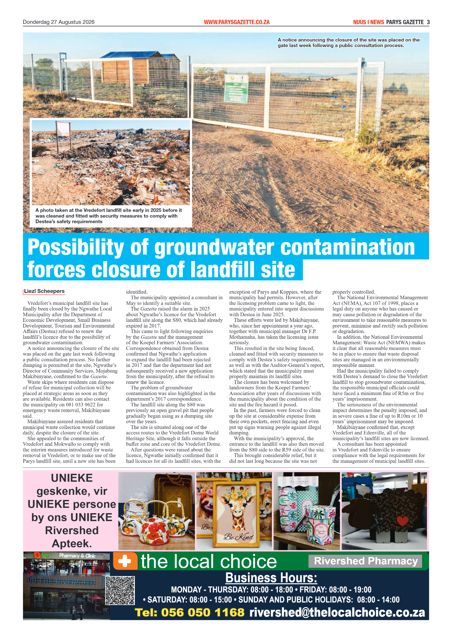 Parys Gazette – 27 Augustus 2026 page 3