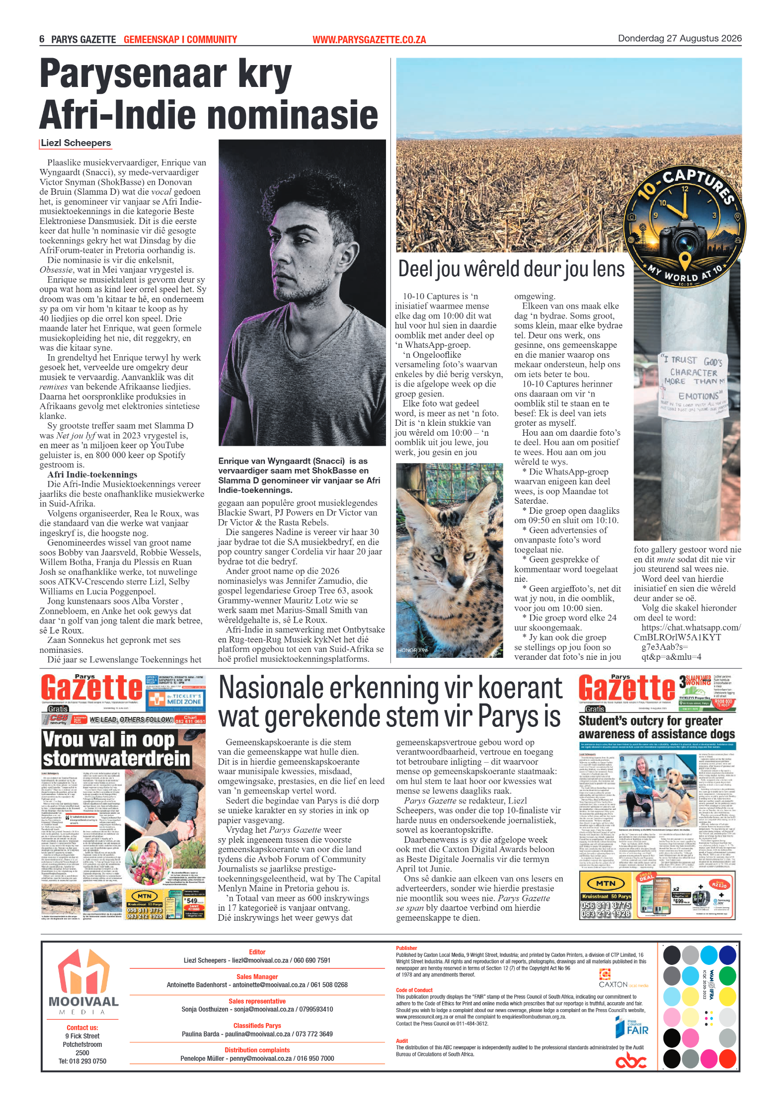 Parys Gazette – 27 Augustus 2026 page 6