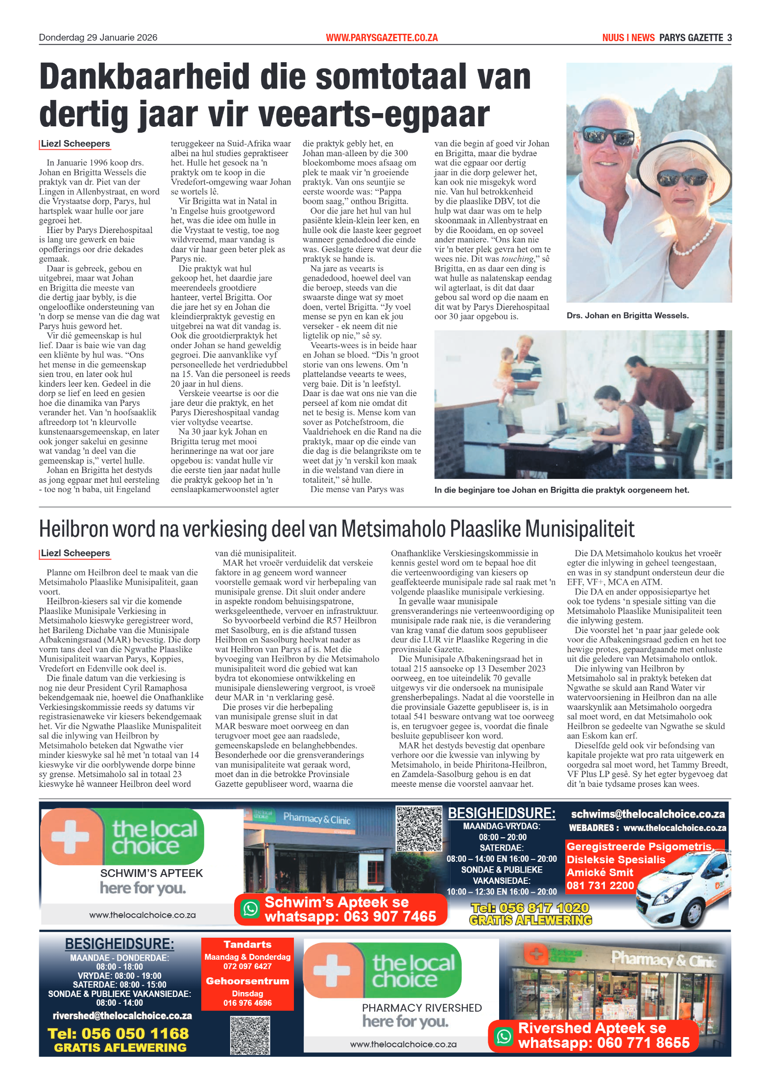 Parys Gazette – 29 Januarie 2026 page 3