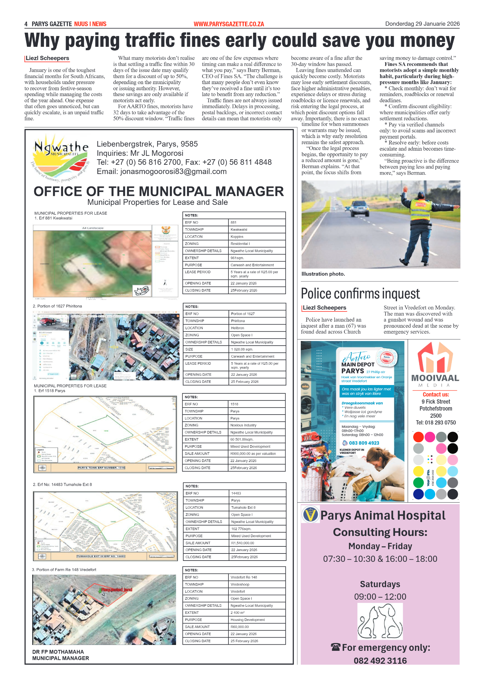 Parys Gazette – 29 Januarie 2026 page 4