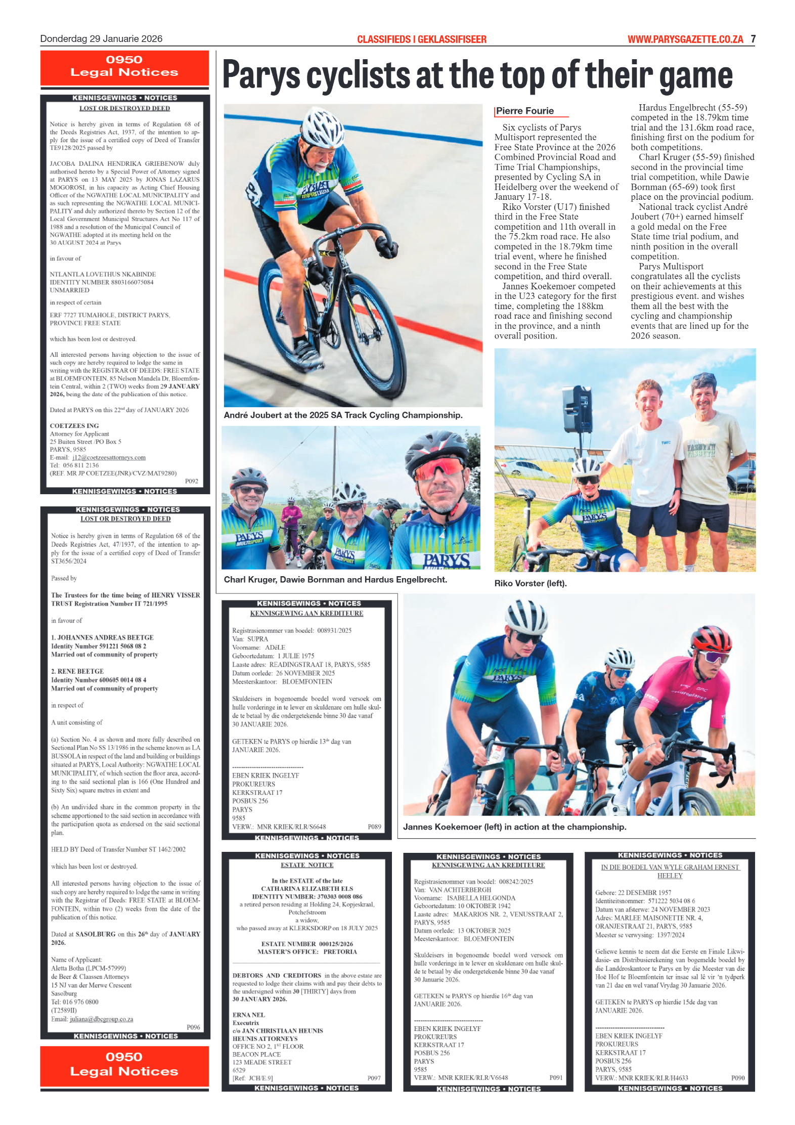 Parys Gazette – 29 Januarie 2026 page 7