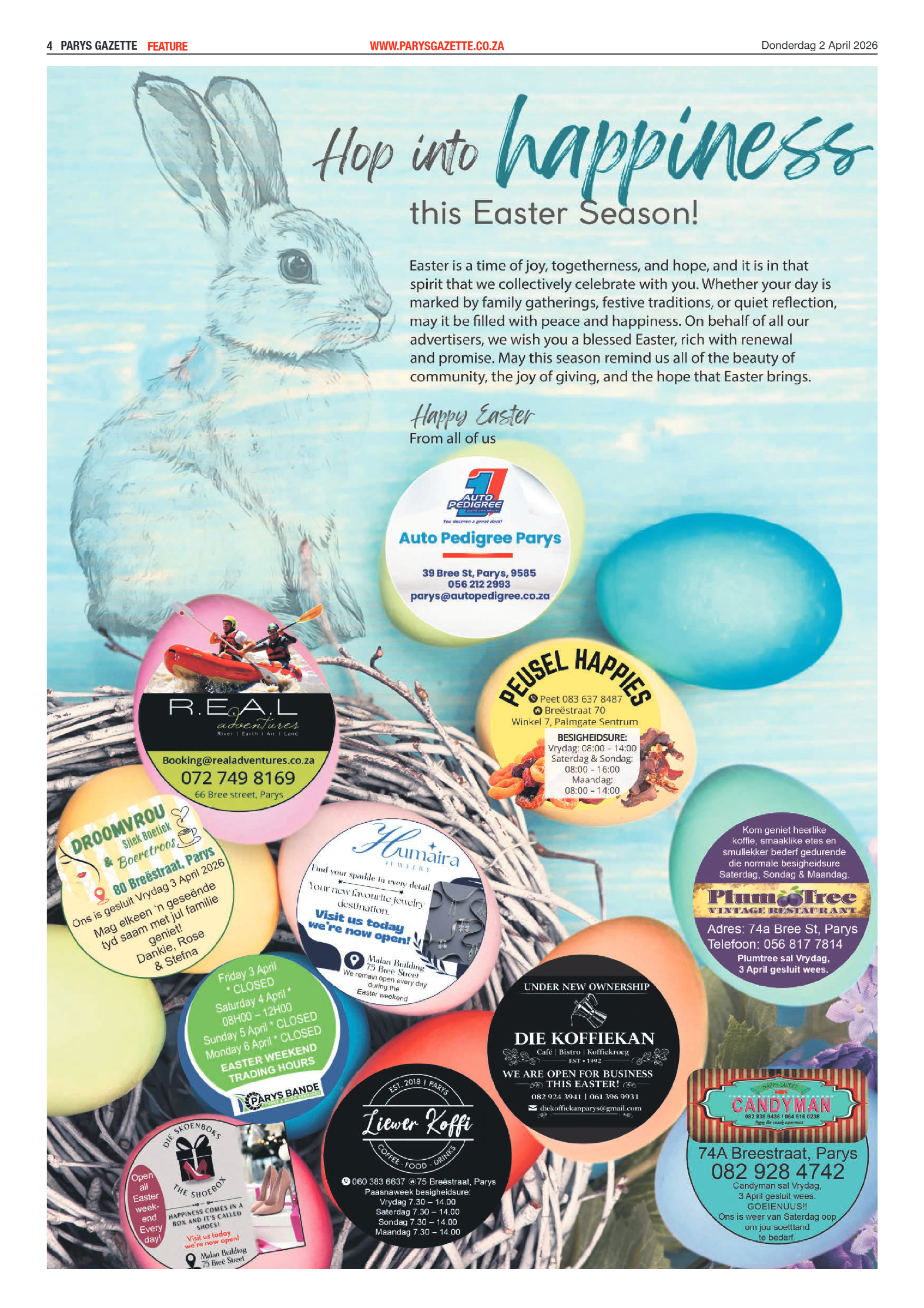 Parys Gazette – 2 April 2026 page 4
