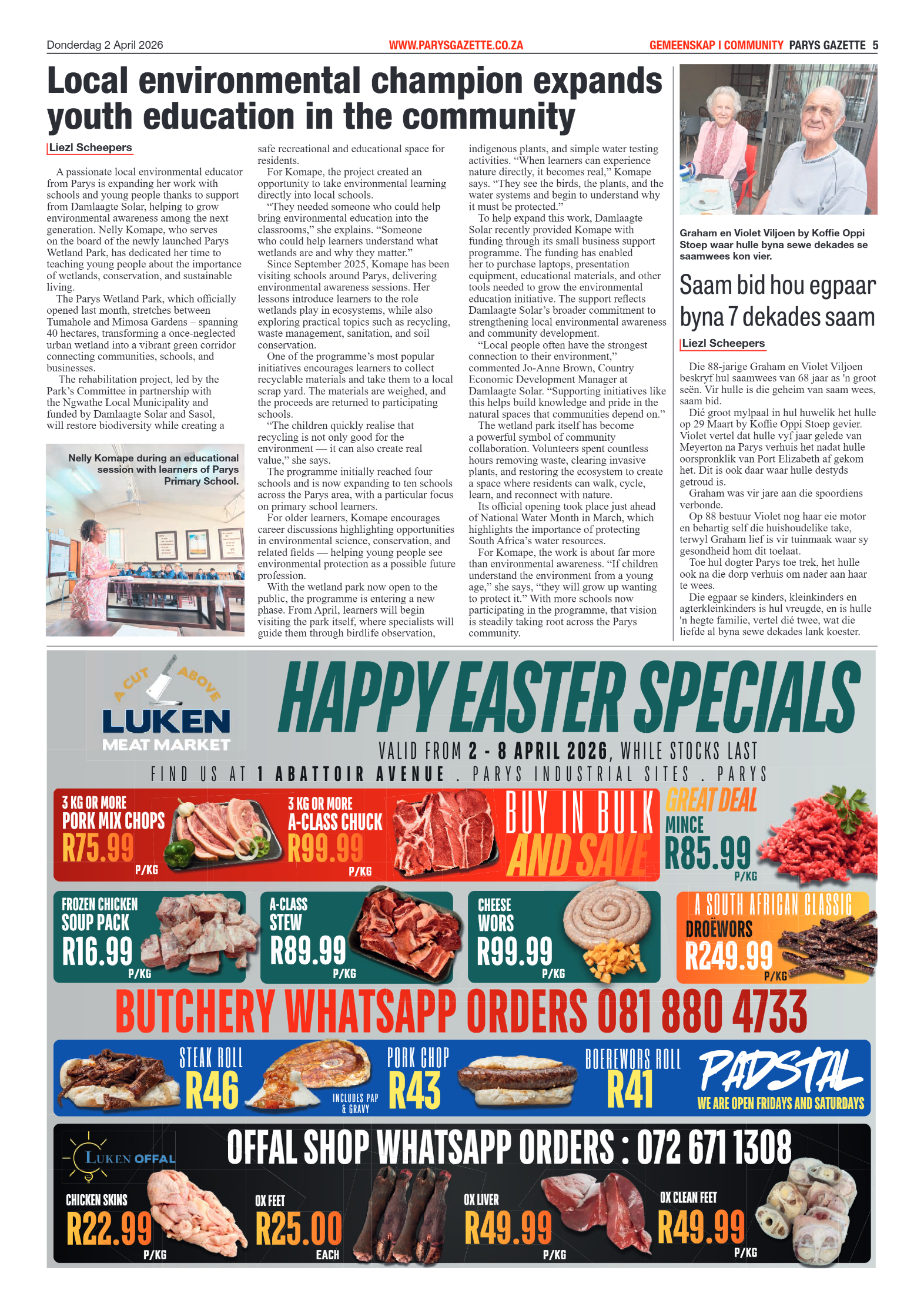 Parys Gazette – 2 April 2026 page 5