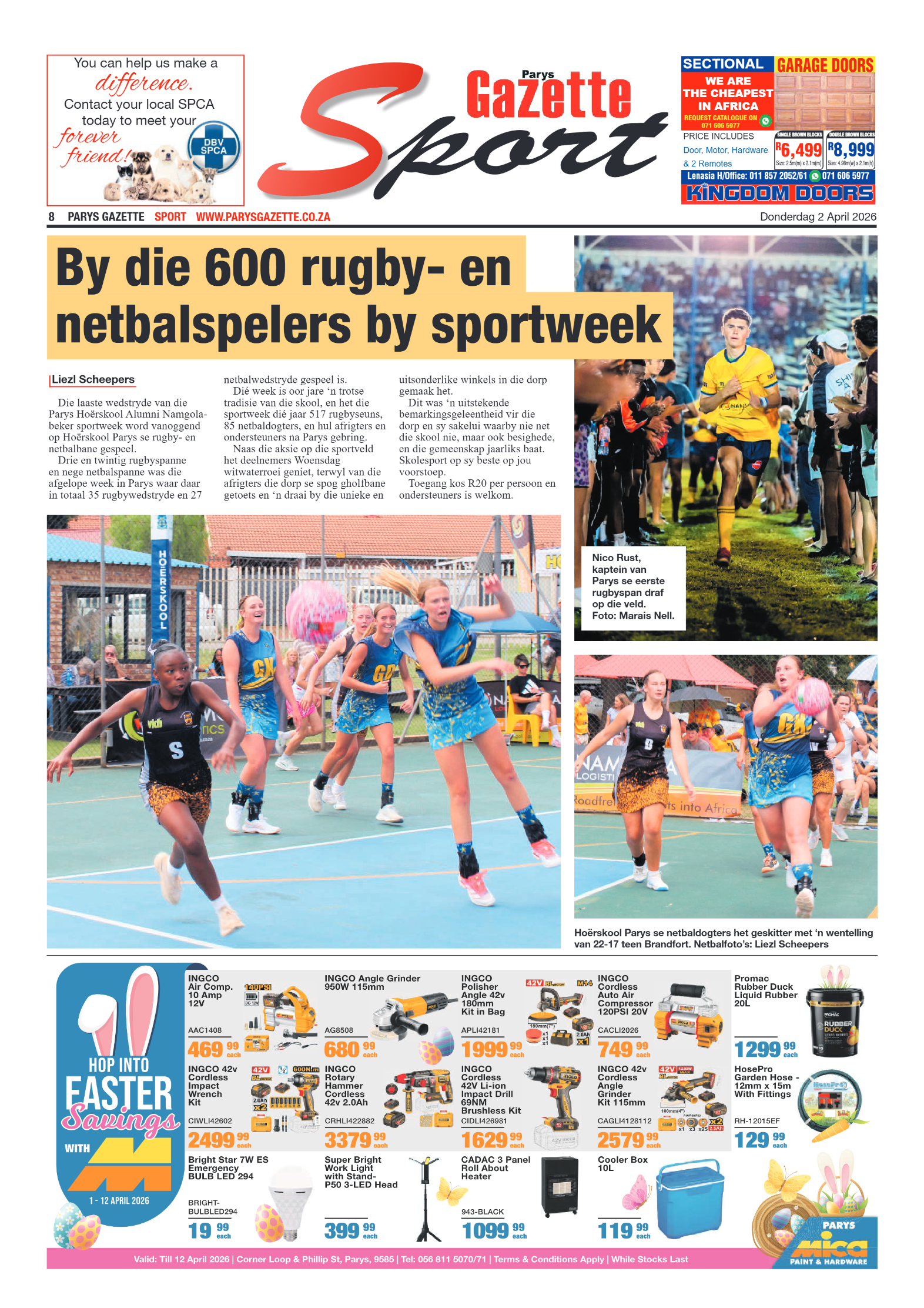 Parys Gazette – 2 April 2026 page 8
