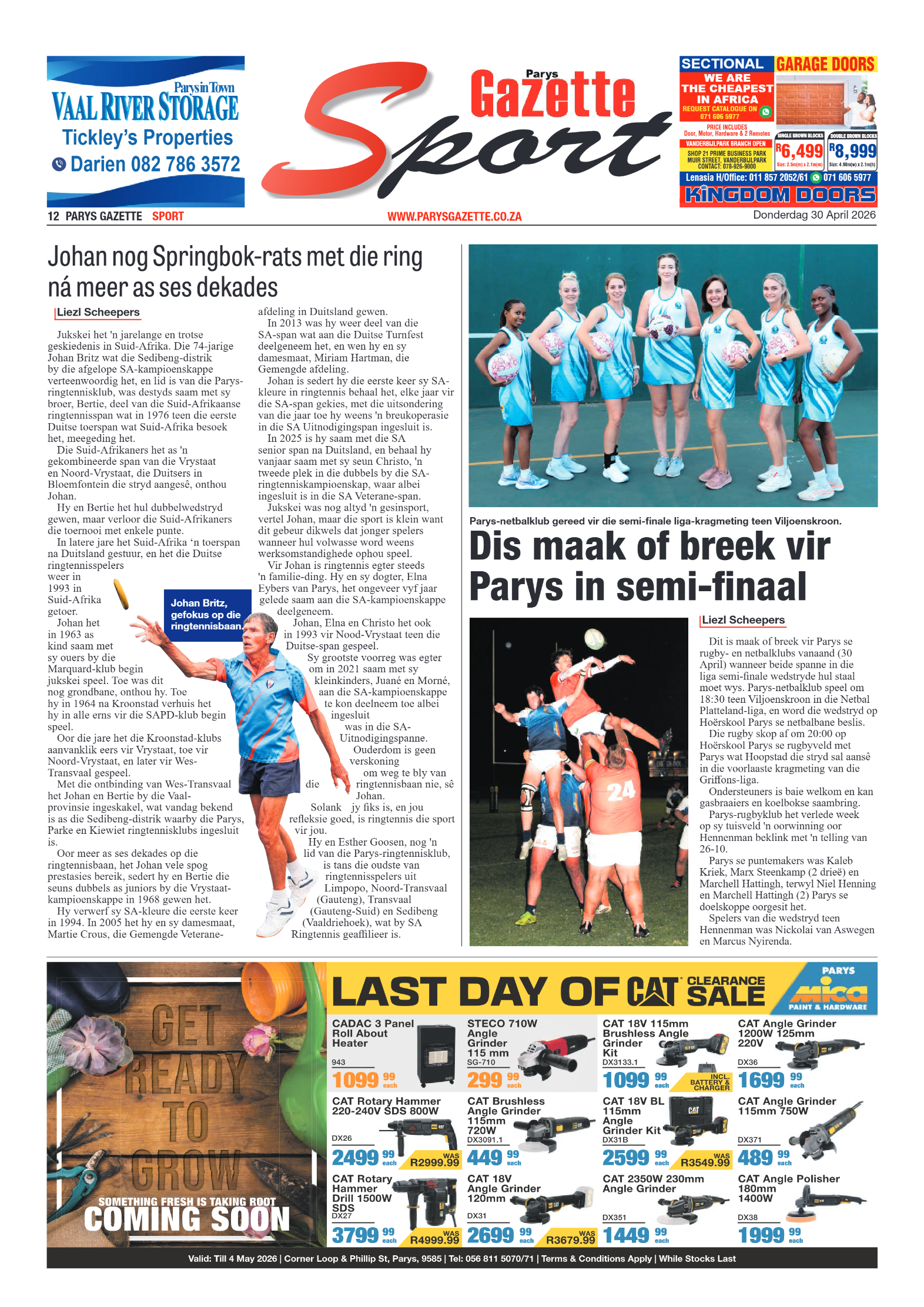 Parys Gazette – 30 April 2026 page 12