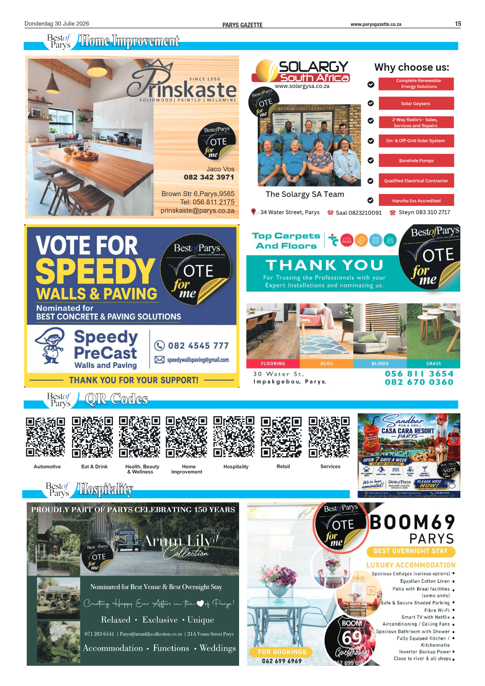 Parys Gazette – 30 Julie 2026 page 15