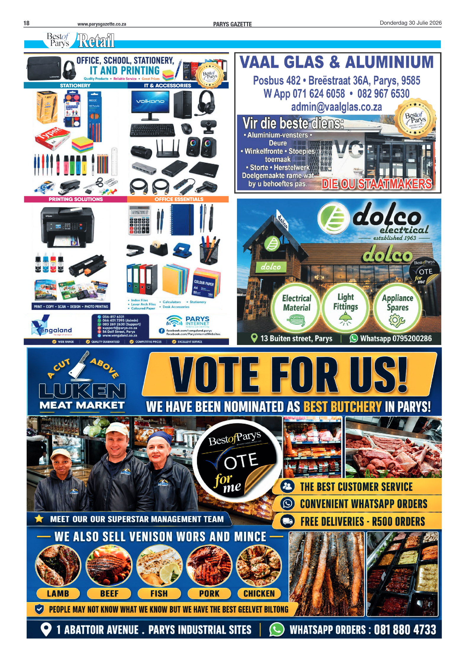 Parys Gazette – 30 Julie 2026 page 18