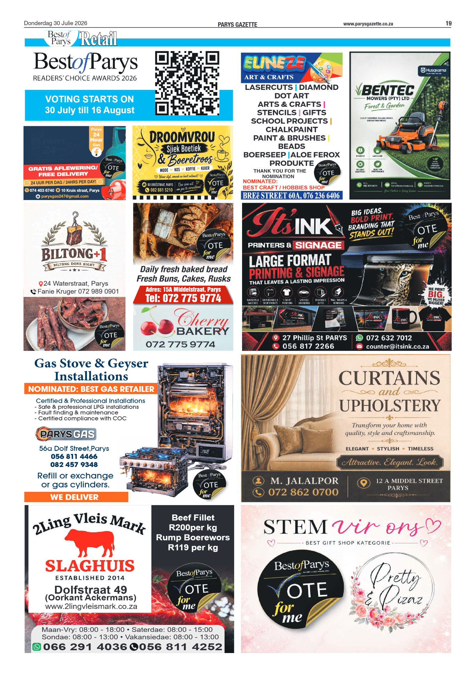 Parys Gazette – 30 Julie 2026 page 19
