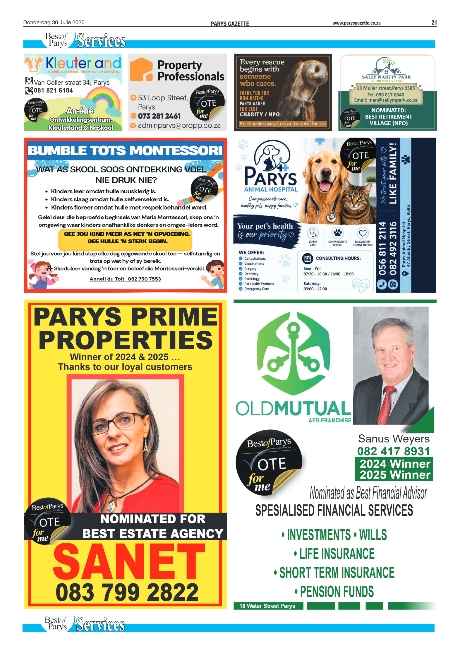 Parys Gazette – 30 Julie 2026 page 21