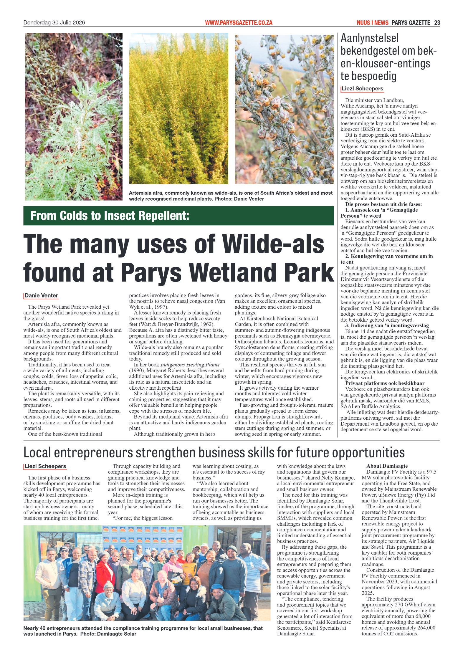 Parys Gazette – 30 Julie 2026 page 23