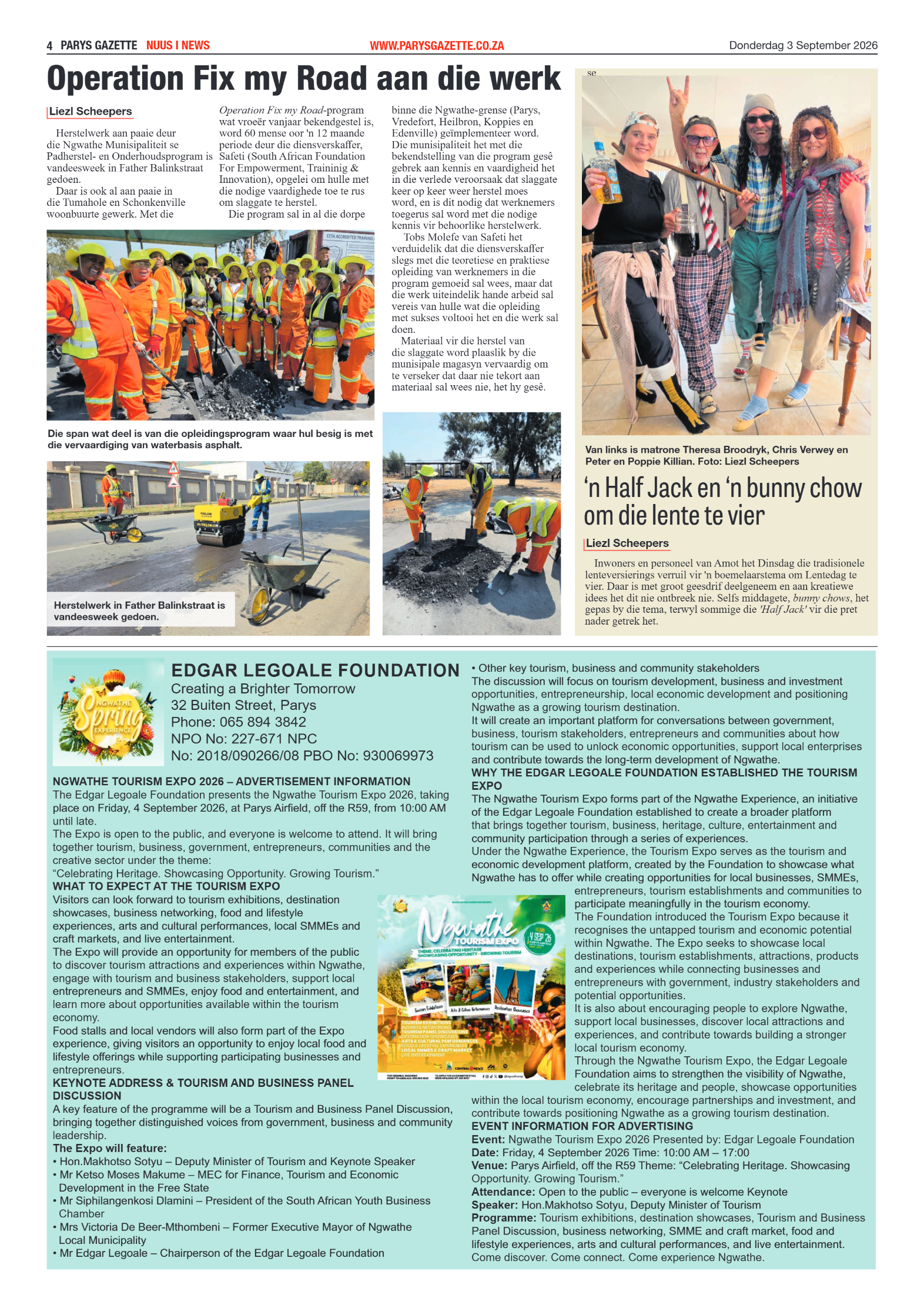 Parys Gazette – 3 September 2026 page 4