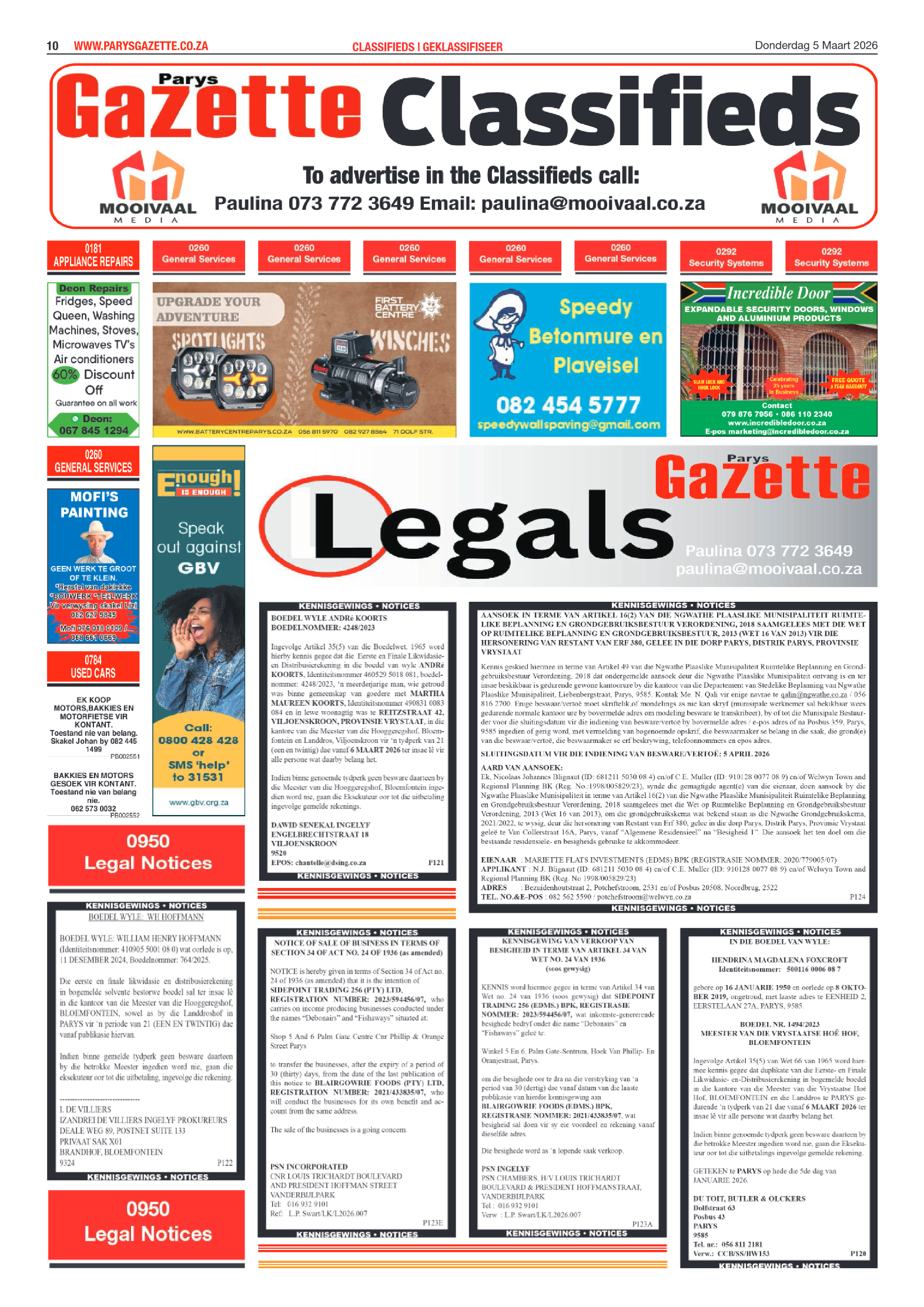 Parys Gazette – 5 Maart 2026 page 10