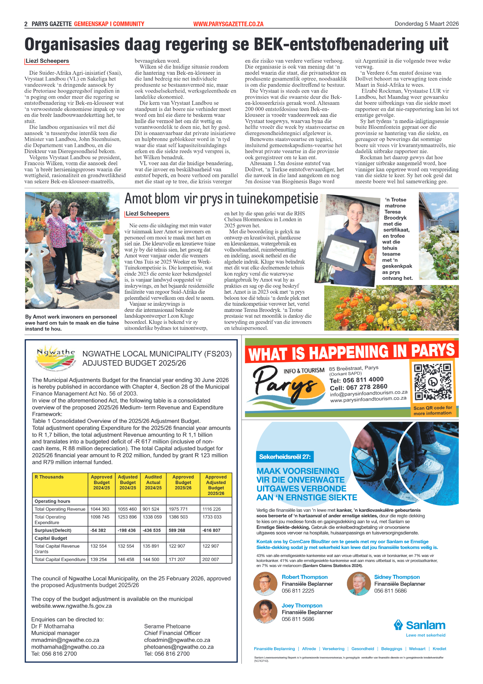 Parys Gazette – 5 Maart 2026 page 2