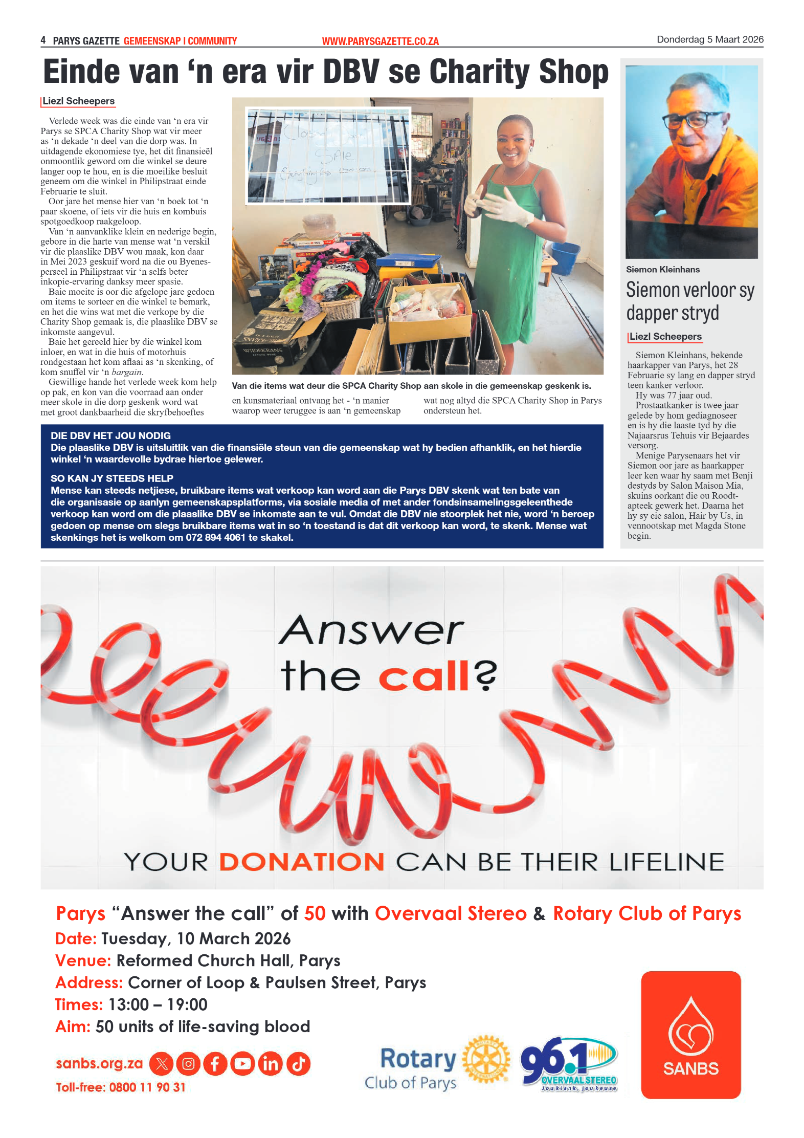 Parys Gazette – 5 Maart 2026 page 4