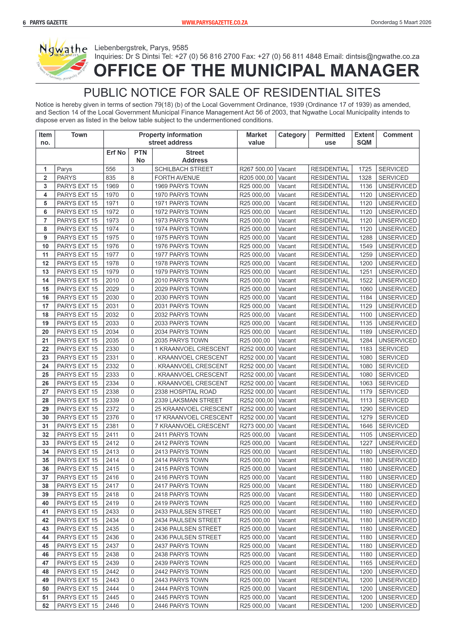 Parys Gazette – 5 Maart 2026 page 6