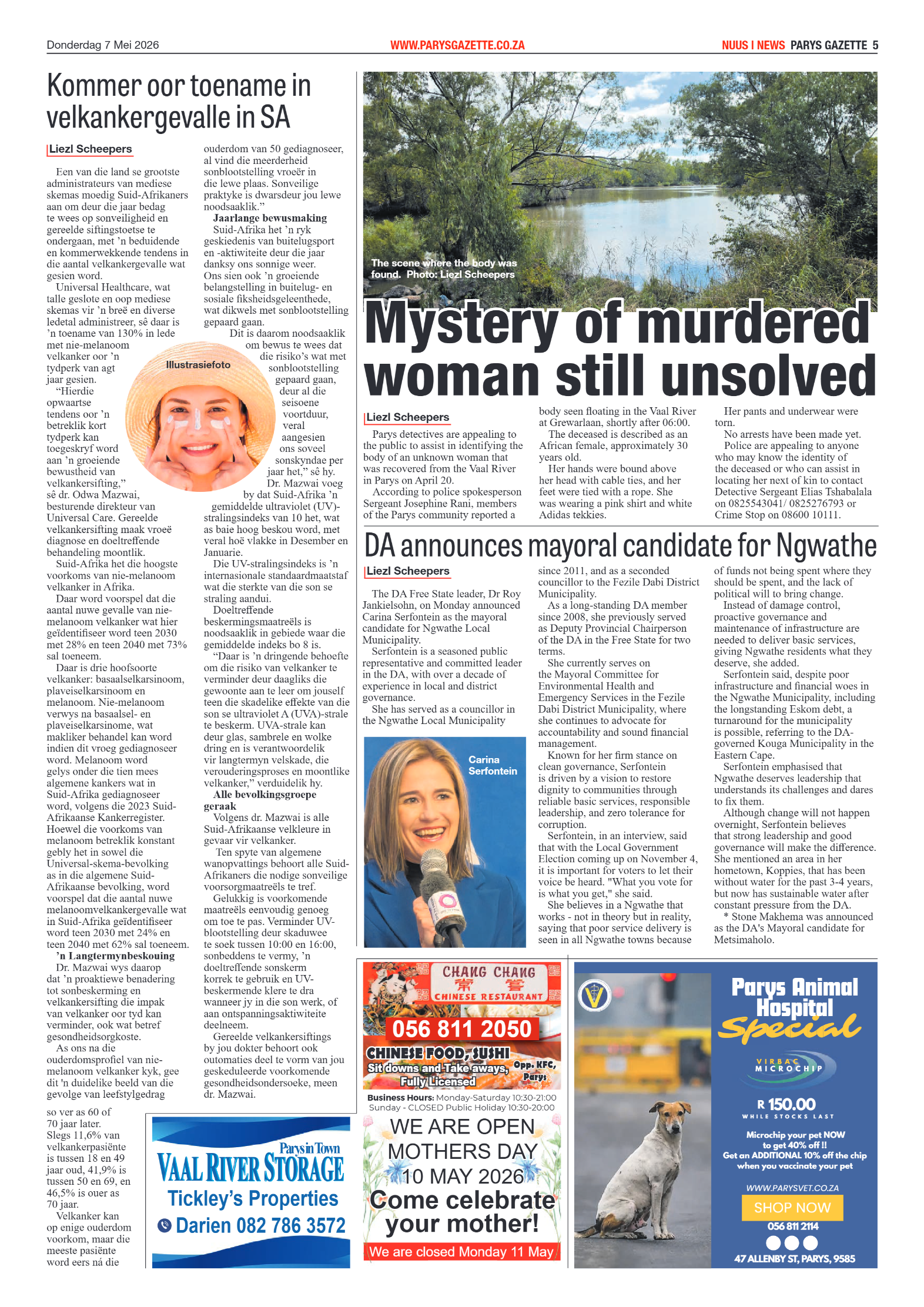 Parys Gazette – 7 May 2026 page 5