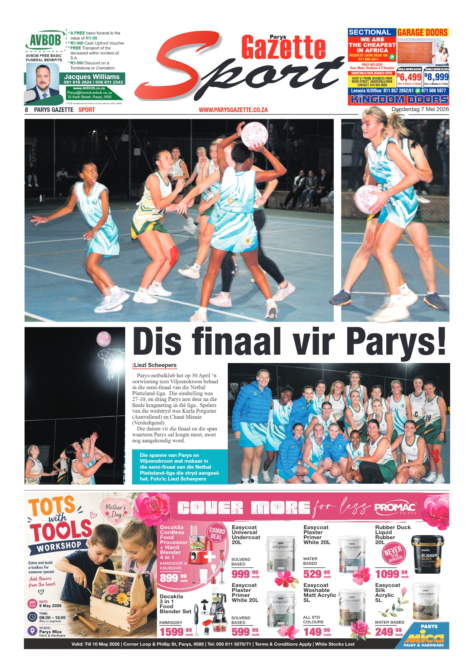 Parys Gazette – 7 May 2026 page 8