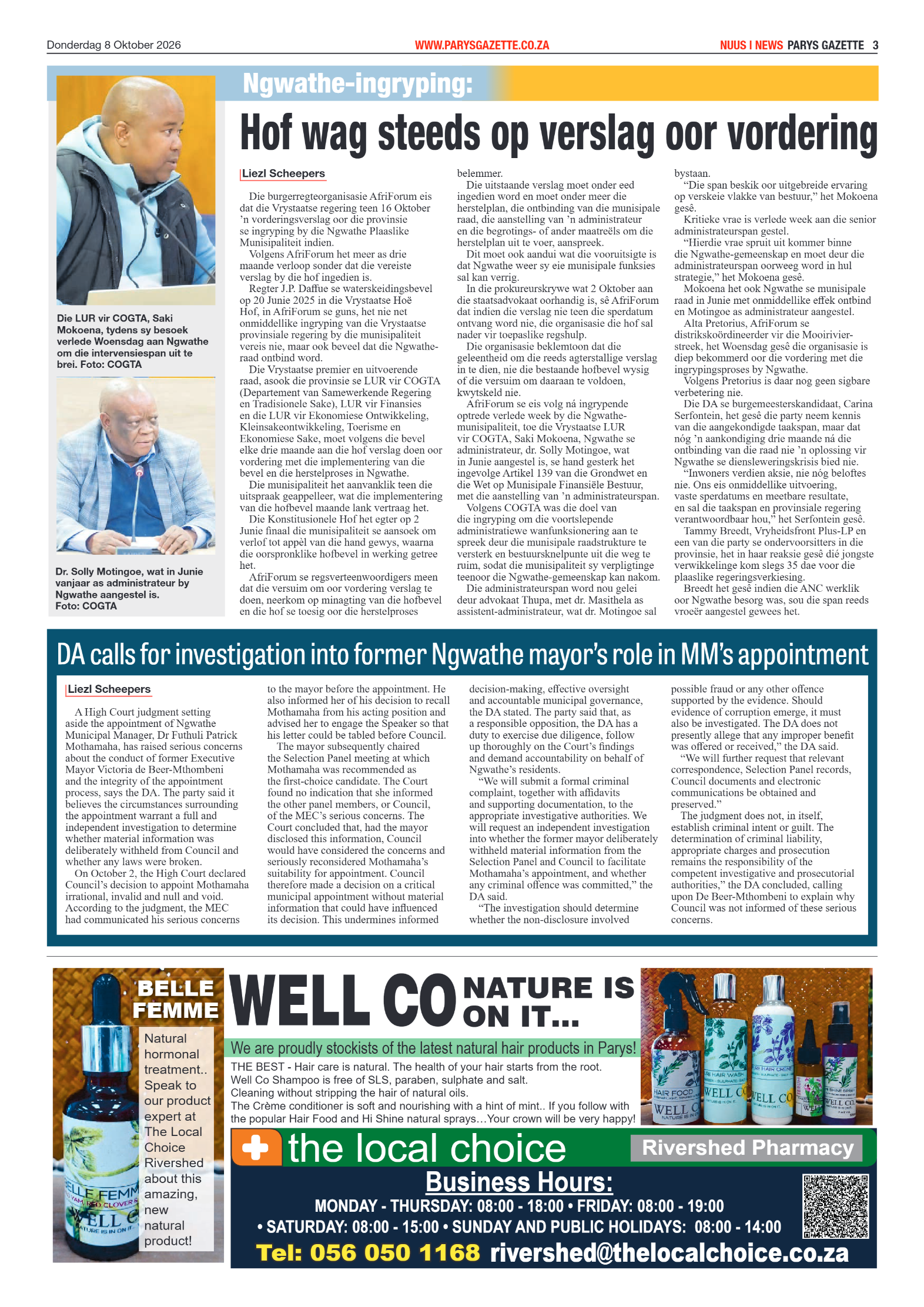 Parys Gazette – 8 Oktober 2026 page 3