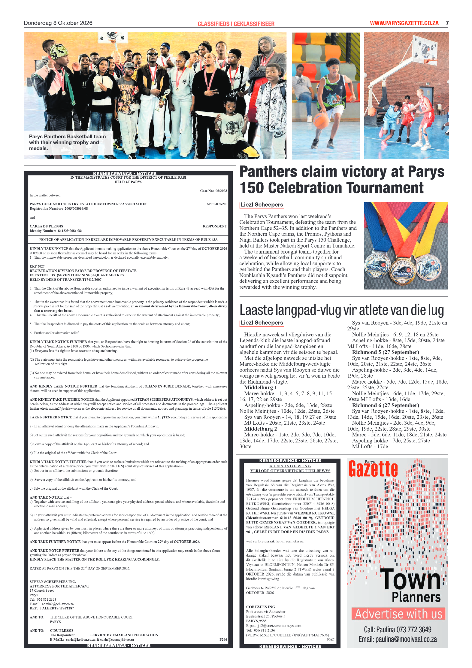 Parys Gazette – 8 Oktober 2026 page 7