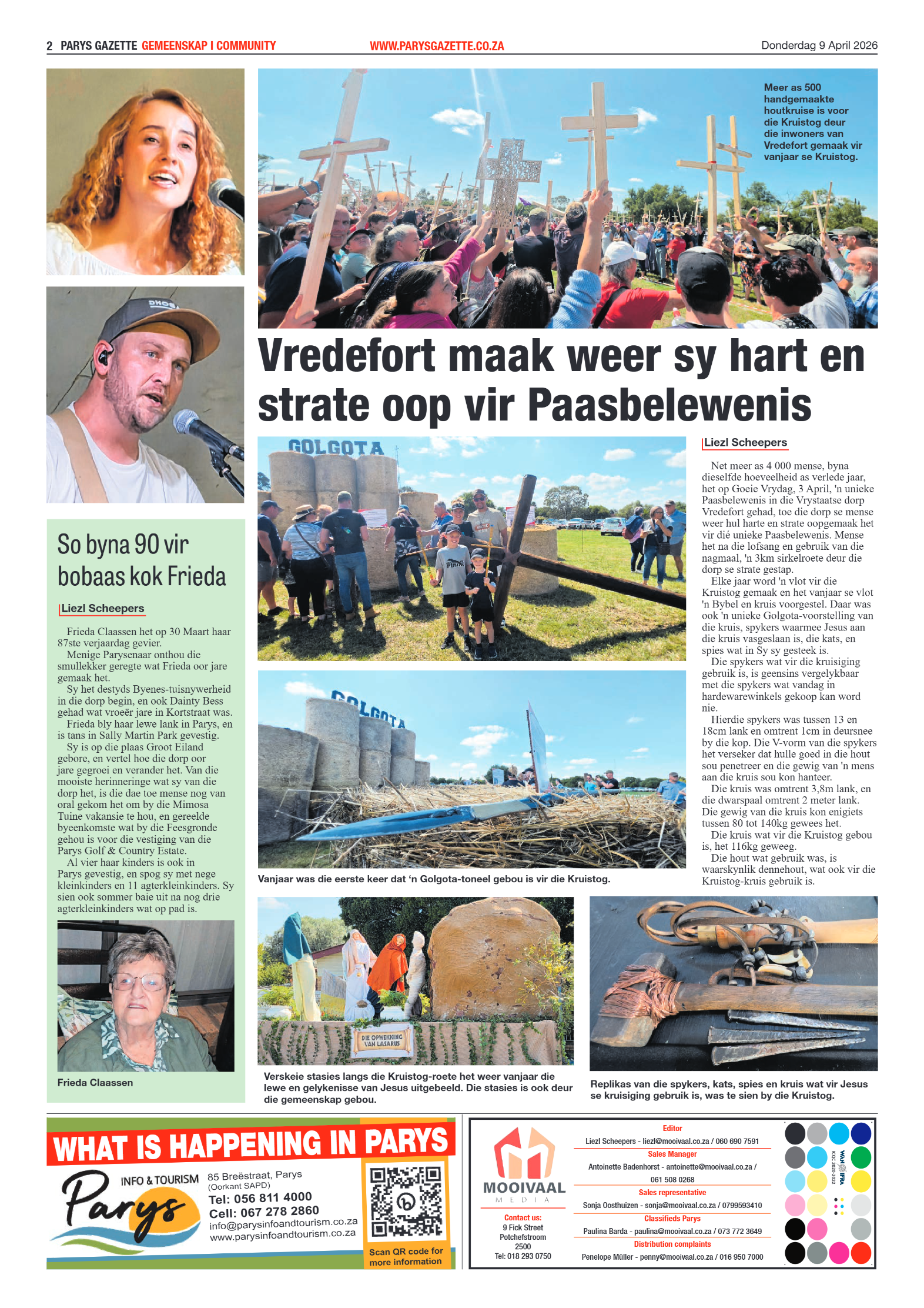 Parys Gazette – 9 April 2026 page 2