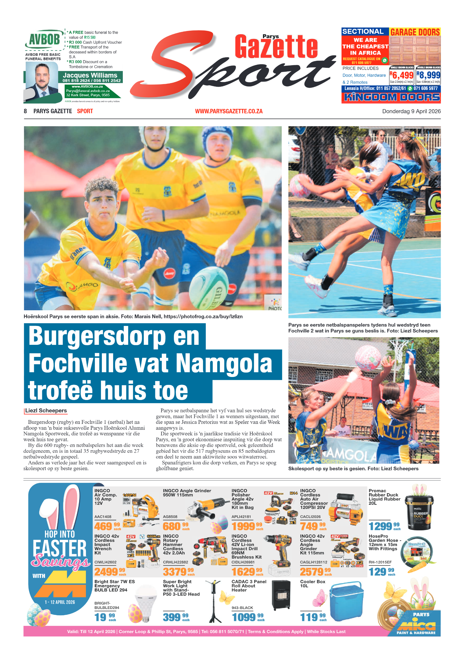 Parys Gazette – 9 April 2026 page 8