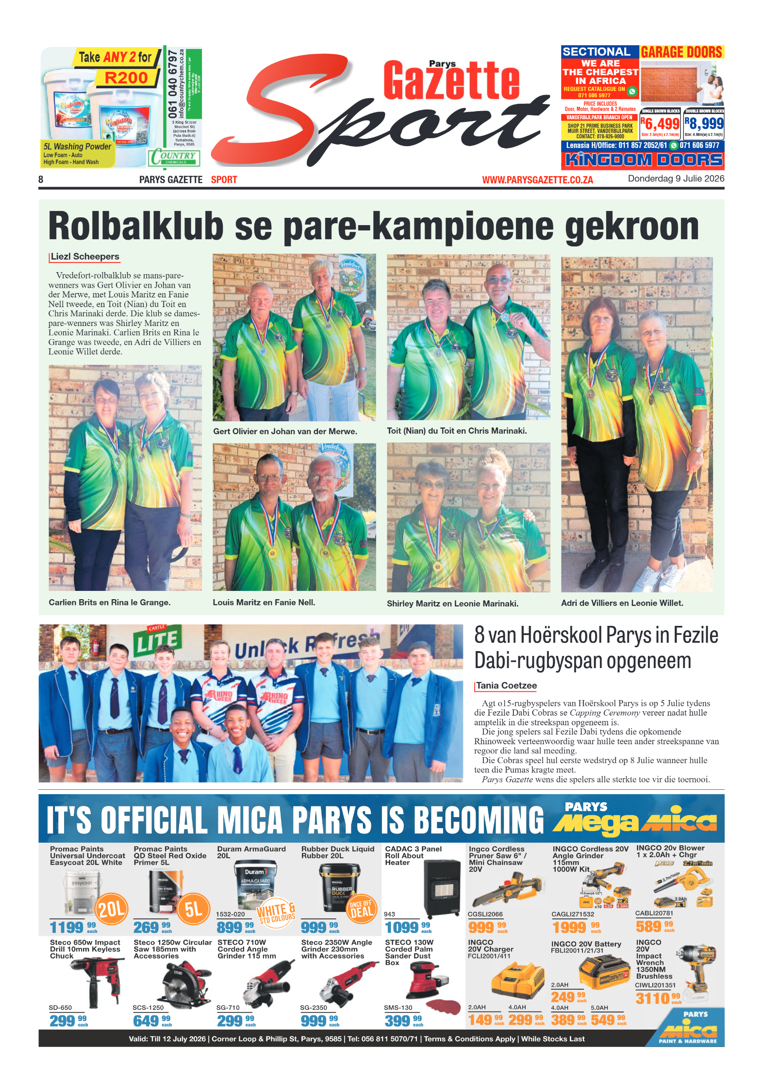 Parys Gazette – 9 Julie 2026 page 8