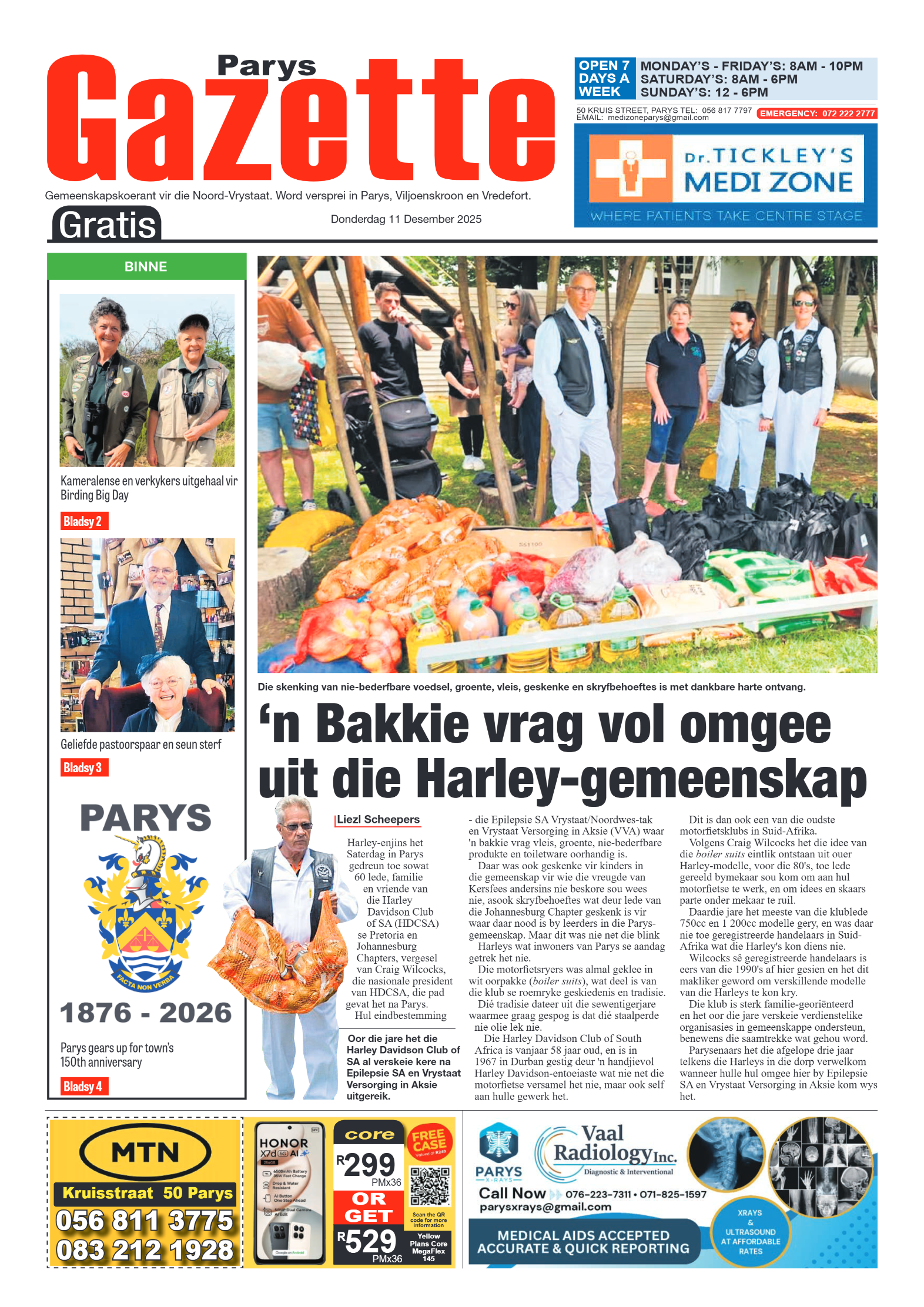Parys Gazette Donderdag 11 Desember 2025 page 1