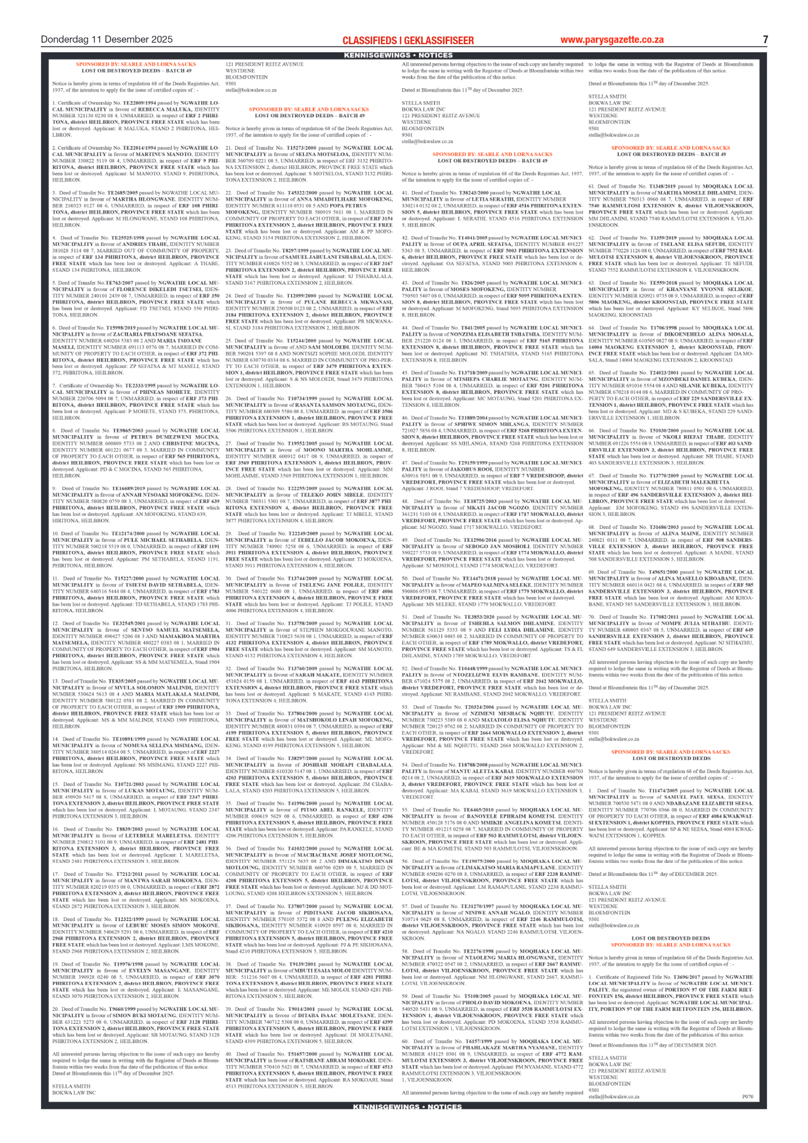 Parys Gazette Donderdag 11 Desember 2025 page 7